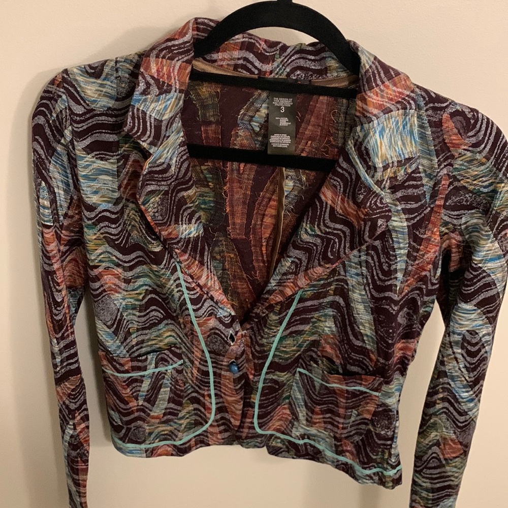 Custo cotton knit blazer